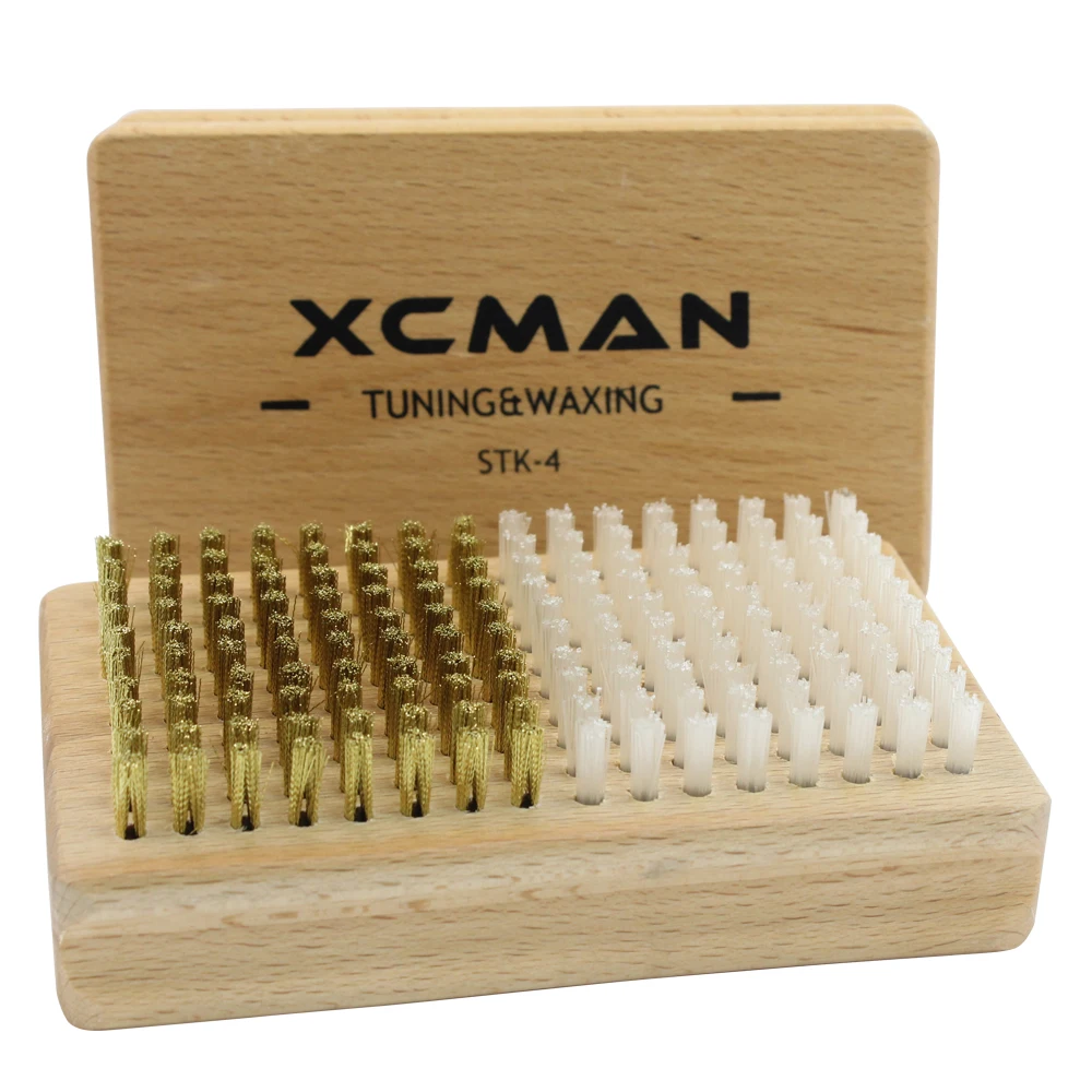 Ski Snowboard Brass Nylon Waxing Brush
