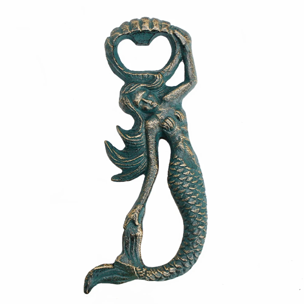 Mermaid and shell shaped beer bottle openers for kitchen tools