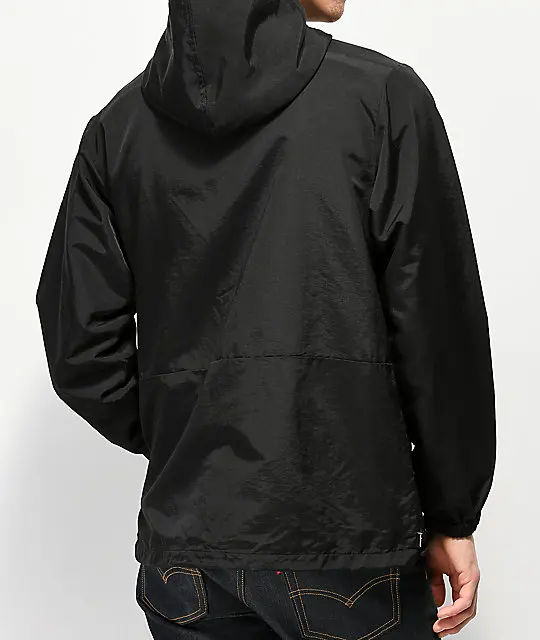 Factory OEM Mens Custom Printed Windnreaker Half Zip Waterproof Anorak Windbreaker