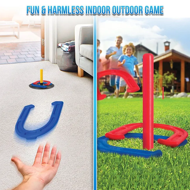 Rubber Horseshoe Set - Indoor Outdoor Games Safe for Children