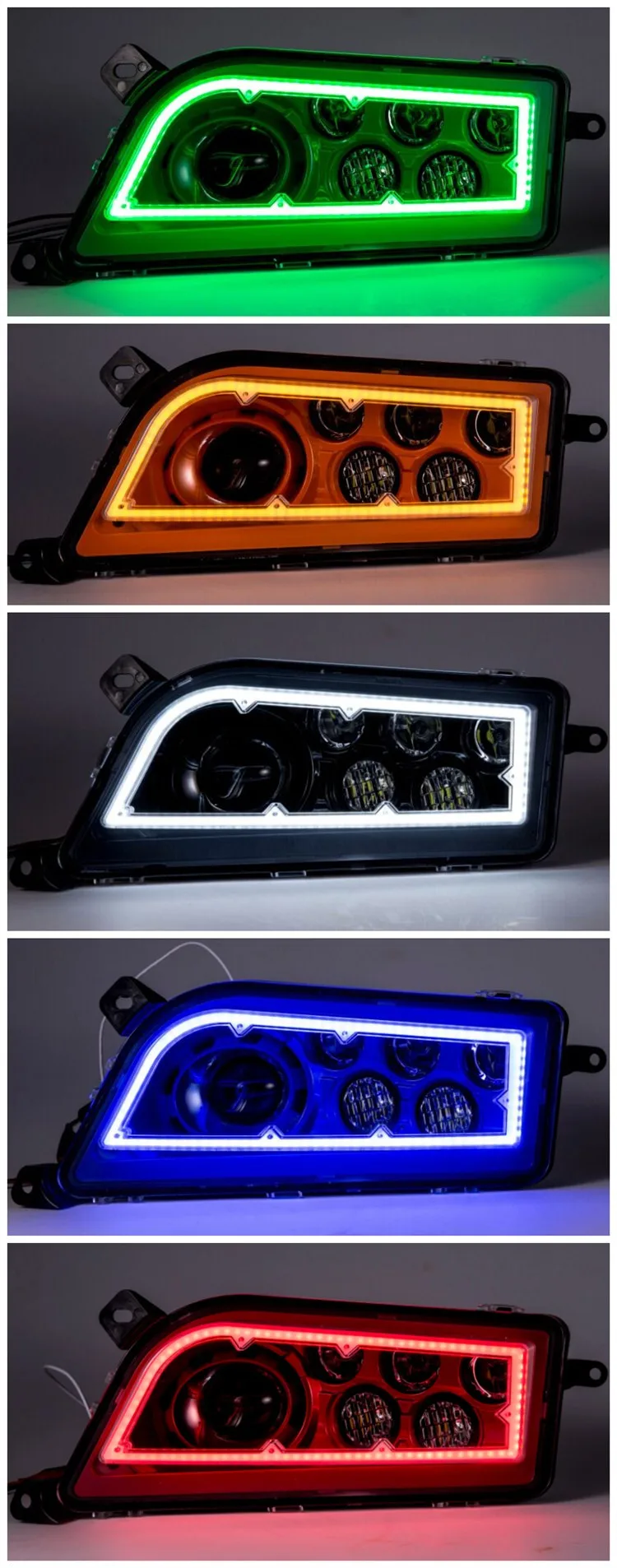 New RGB LED Headlight Replacement atv 4x4 atv headlight 14-17 UTV ATV for Polaris RZR XP 1000 RZR 900