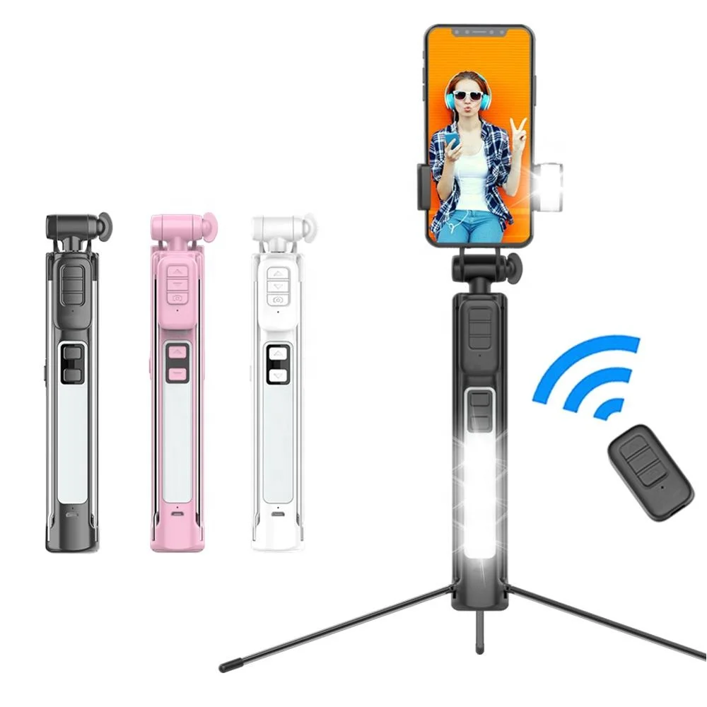 Tik Tok Selfie Stick LED Light Tripod Rechargeable Remote Shutter for Android iPhone