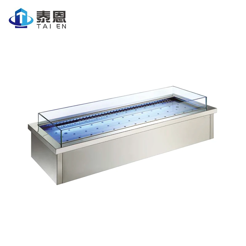 
Factory Hot Selling Table Top Glass Lid Cover Salad Bar Stainless Steel Commercial Refrigerated Counter Fridge 