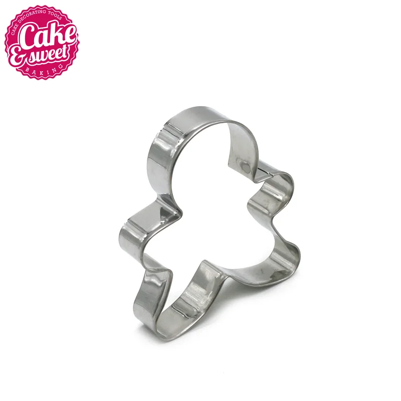 
Bulk packing stainless steel Christmas gingerbread man cookie cutter 