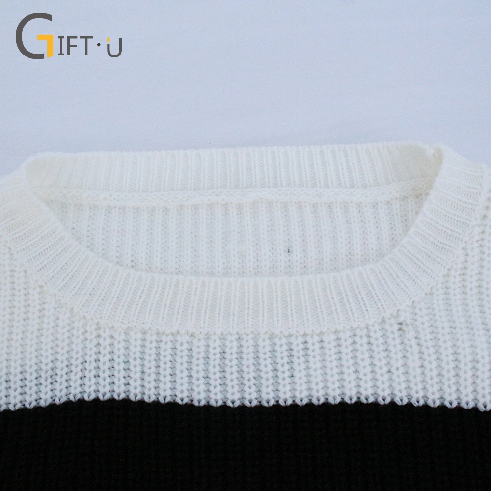 
Giftu 86102# Hot Selling Long Loose Pullover Wool Sweater Woman 