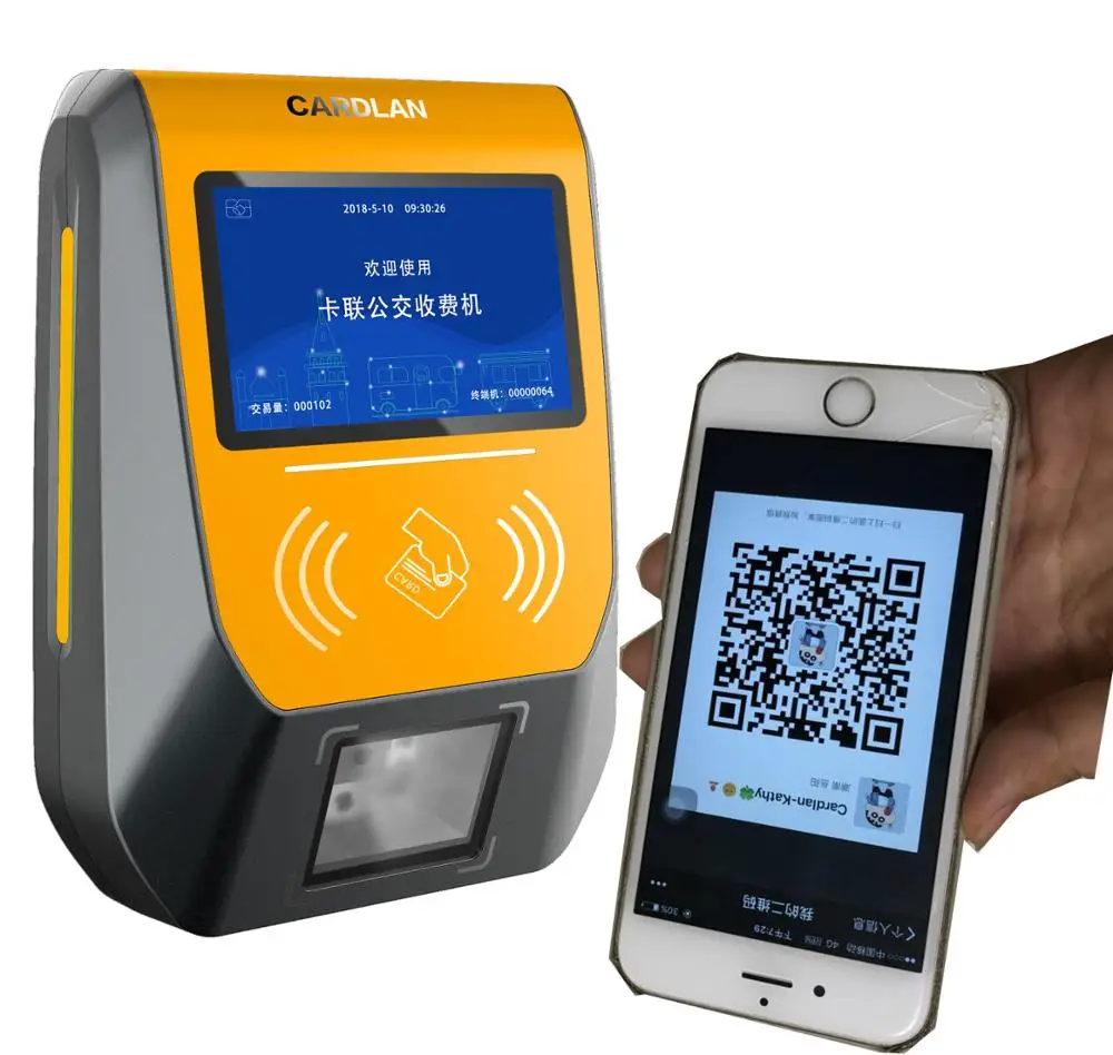 Android Linux Card Payment Terminal with Bus NFC reader and QR Validator For City Bus Ticketing