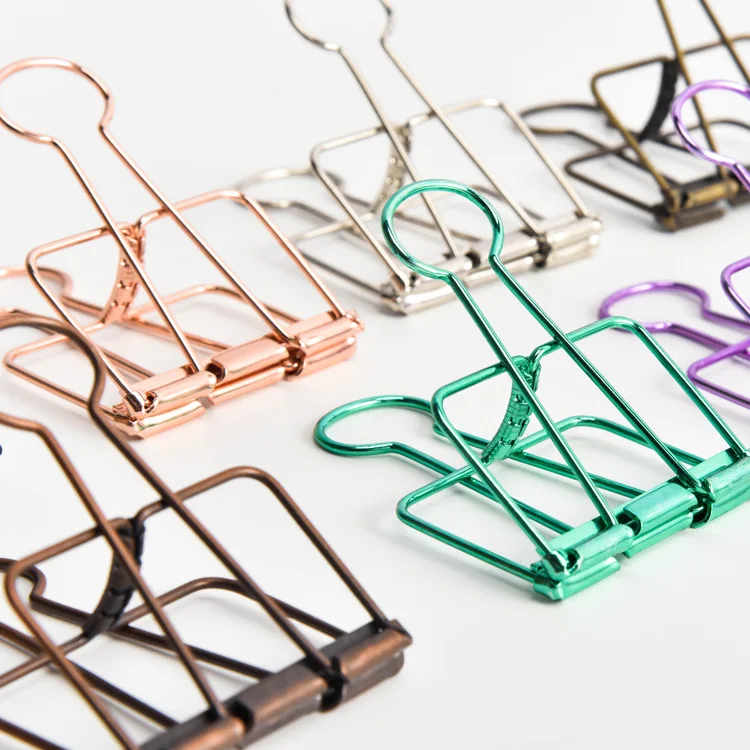 Hot Sale Office School Different Size Custom Logo Metal Paper Binder Clip