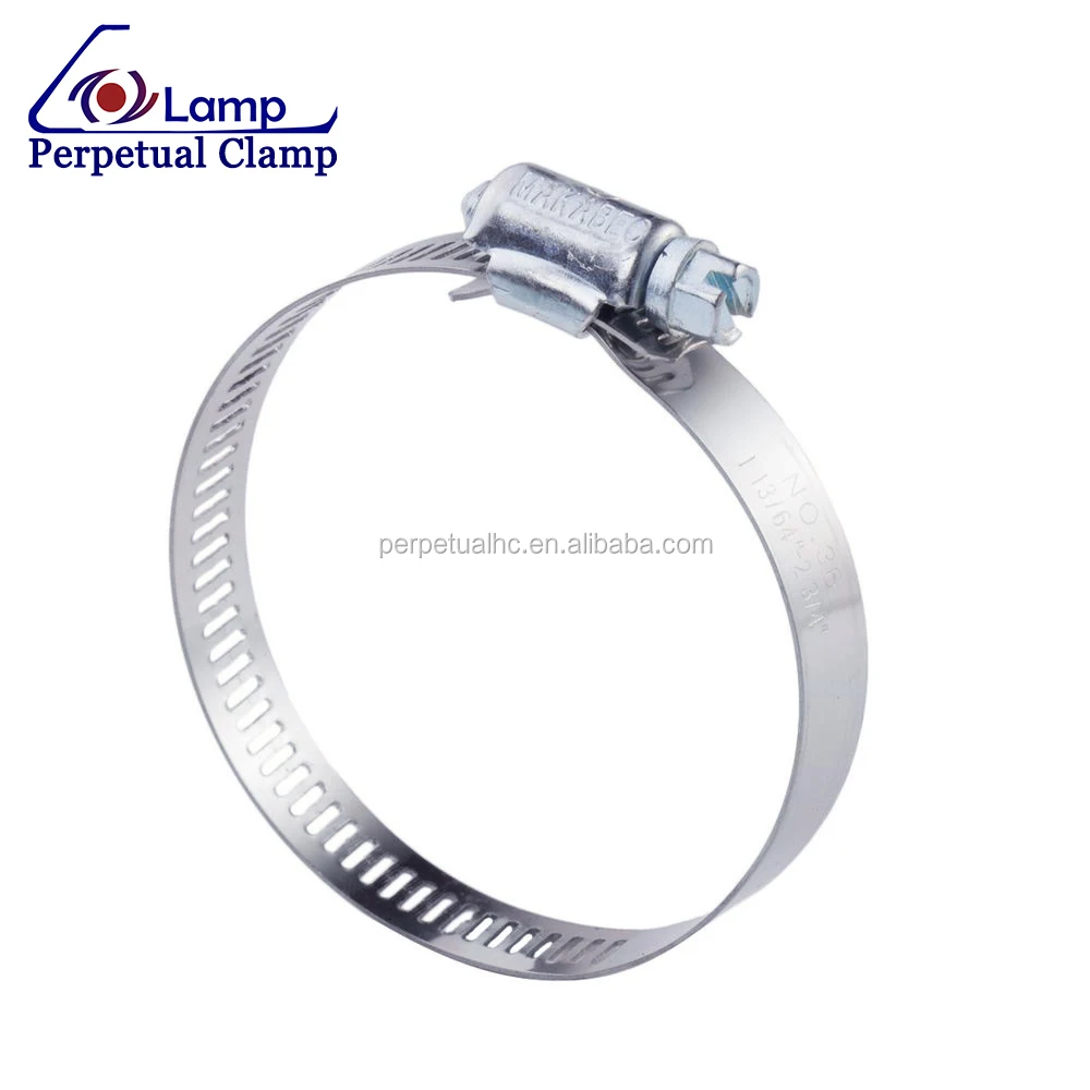 Perforated Band Galvanized Steel American Type Hose Clamp for Pipe