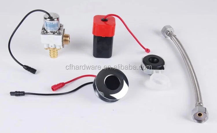 
Brass concealed electronic toilet flusher round automatic sensor urinal flush valve 