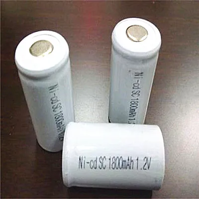 NiCD 1.2V rechargeable SC size1500mah Li-ion battery for camera/tools