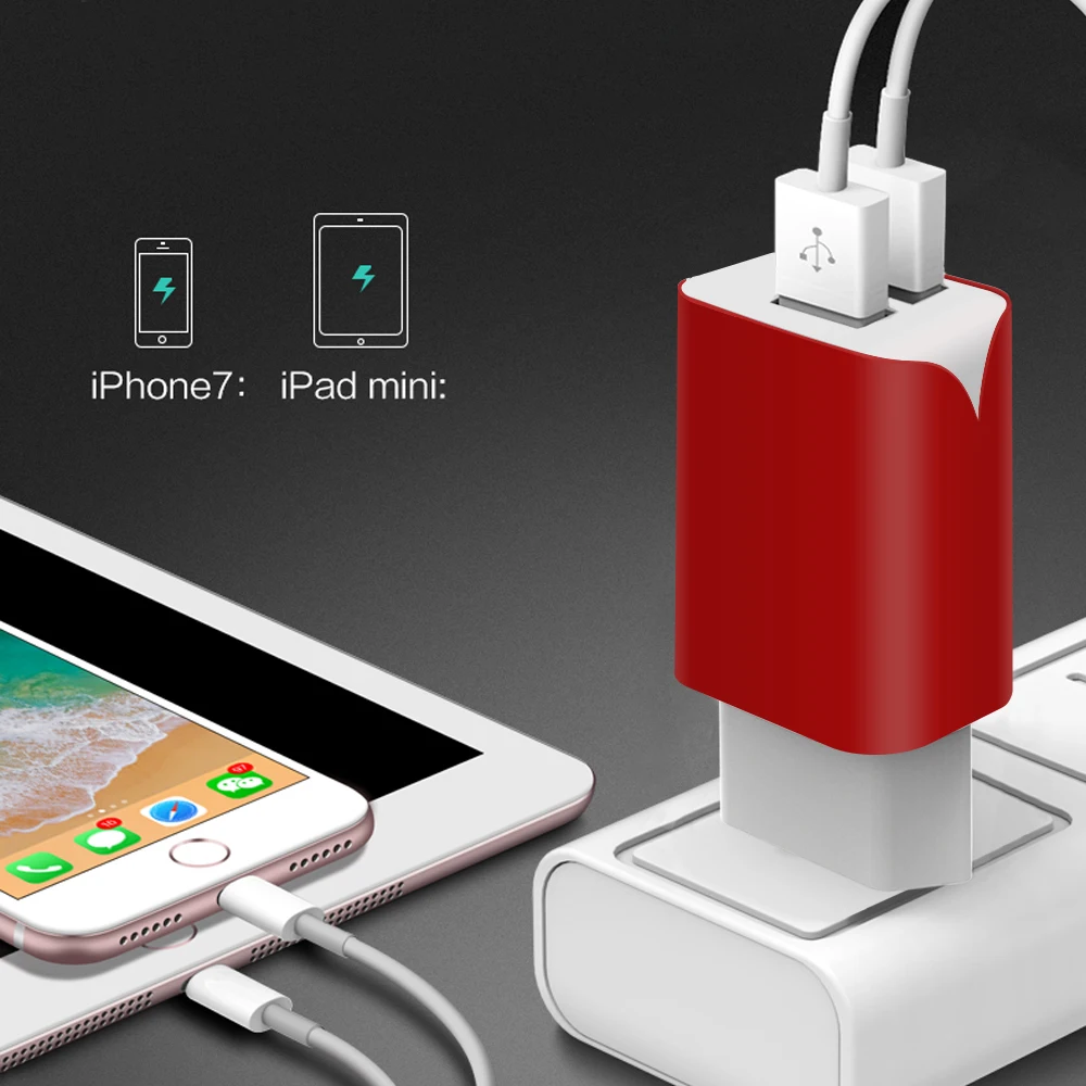  SChitec Горячая продажа США ЕС штепсельная вилка Быстрая зарядка 3 0 usb зарядное устройство двойной 2.1A телефон стены