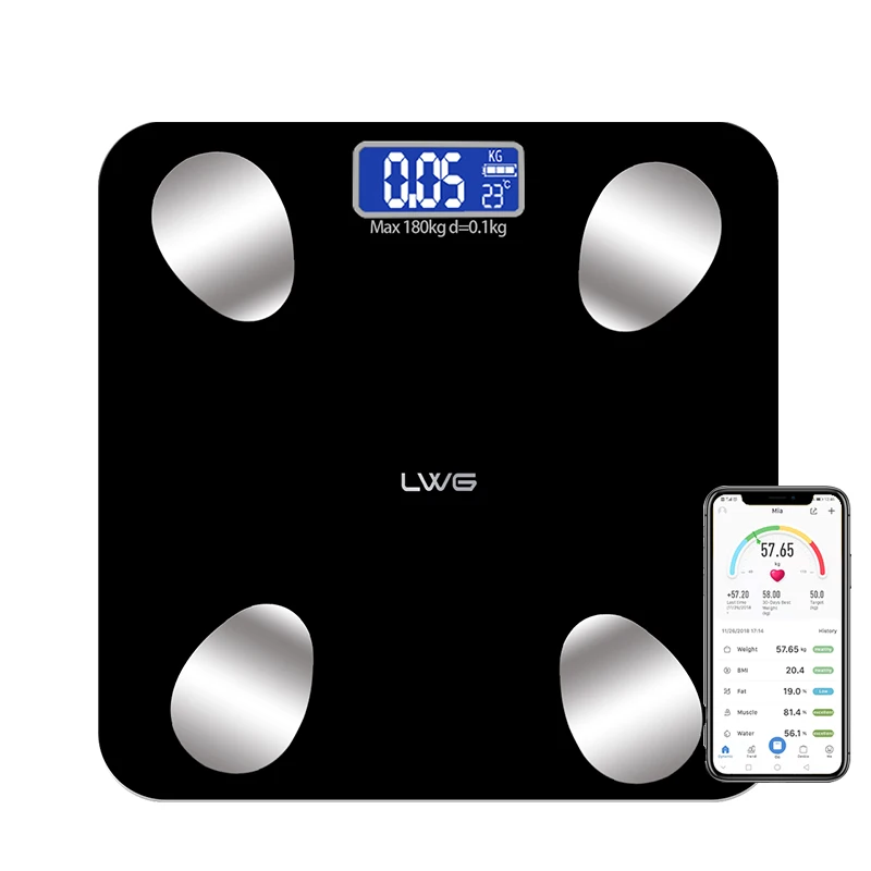 Fashionable hot sale body fat measuring scale smart body fat waterproof household bathroom scale