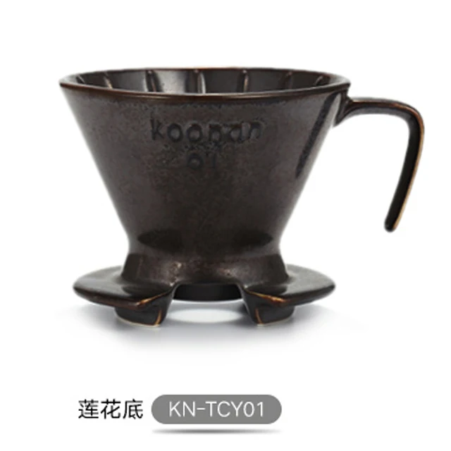 
V01Filter dripper1-2cup Koonan pour the coffee dripper reusable filter cone kiln ceramic coffee dripper 