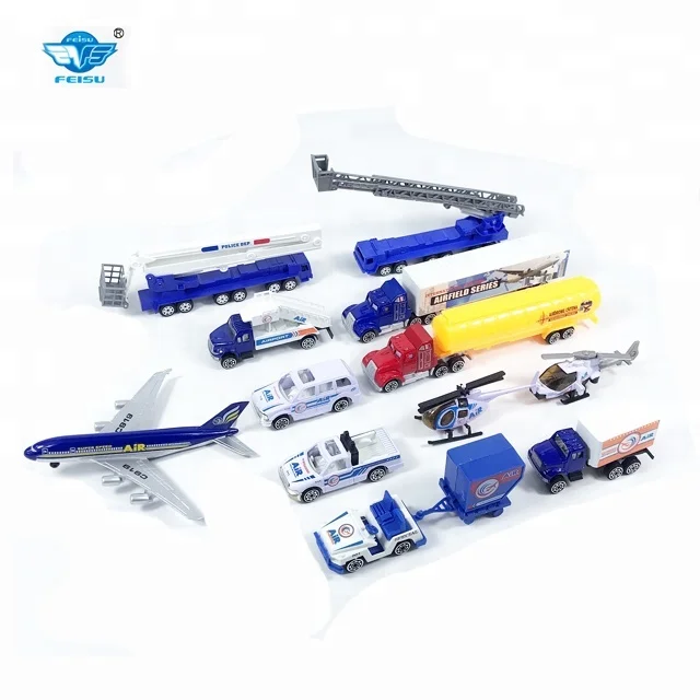 Airport set DIECAST metal toy car  airplane model for kids