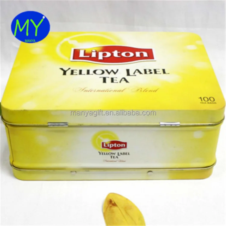 Best quality personalized metal tea packaging tin box with handle