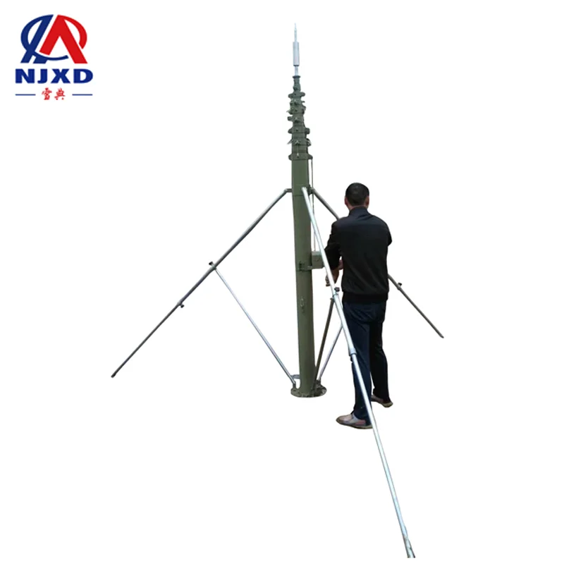 Xuedian 6m  telescopic mast with manual mechanical winch ham radio tower