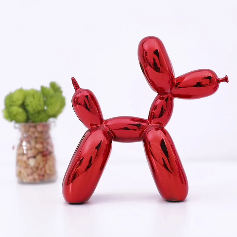 
Online Sale Dropship Decoration Home Decor Luxury Gold Red Silver Balloon Dog Statue 