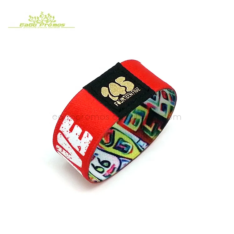 2024 2025 Promotional  fabric wristband machine custom cheap printed polyester rfid wristband elastic