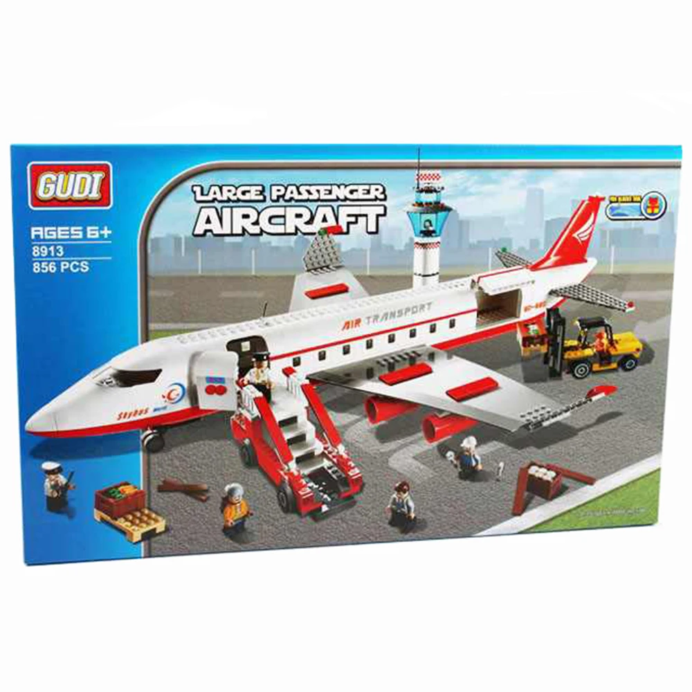 Popular ABS 856 pcs DIY plastic airport building bricks toy educational blocks