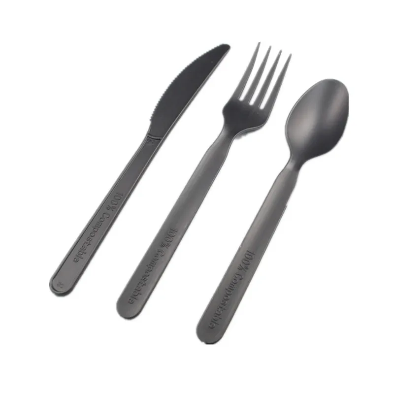 100% Biodegradable Eco-friendly Disposable Wholesale Plastic PLA Cutlery