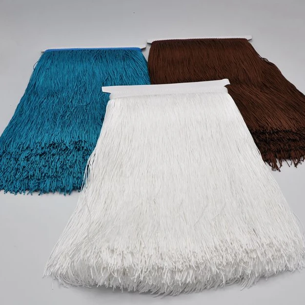 Wholesale More Size Polyester  Fringe Trim for Latin Dress Decoration Textile Accessories Trim Lace polyester Fiber