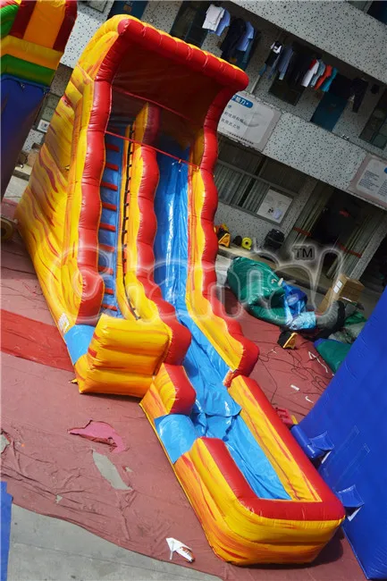 Слайд Lava twister, надувная водяная горка volcano с бассейном для коммерческих целей