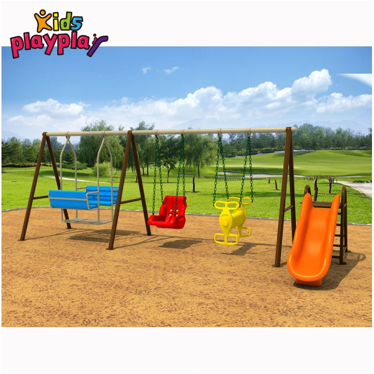 Outdoor Playground Slides Kids Swing Set Baby Rope Wooden Climbing Frames Gym Play Grounds Exercise Equipment