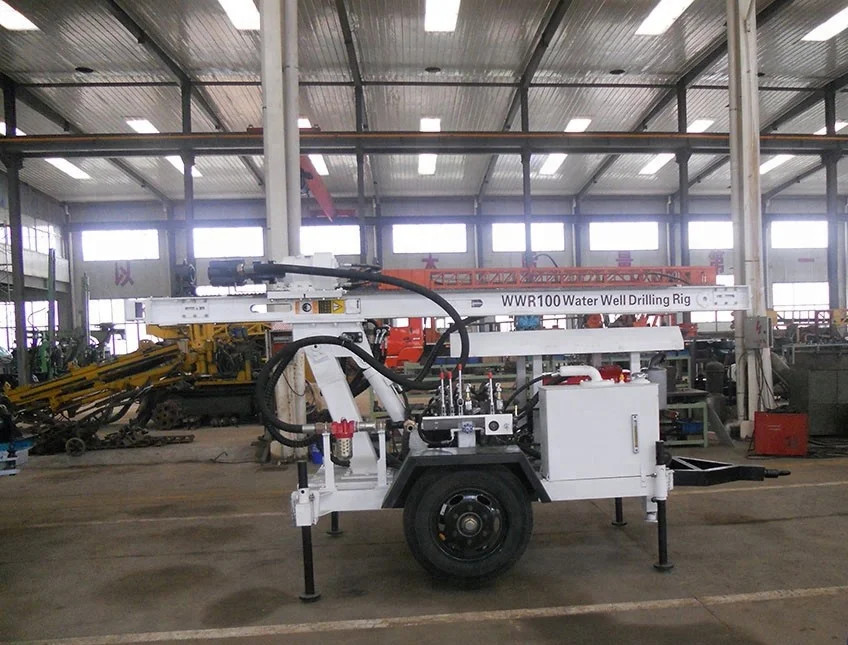120 meter hydraulic Portable diesel engine track-type Water Well Drilling Rig machine for Sale
