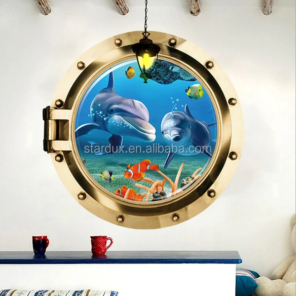 
3D Floor / Wall Sea World Sticker Removable Mural Decals Vinyl Art Living Room Decors 