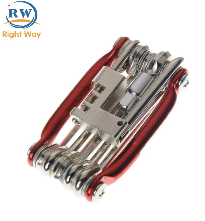 
11in 1 Multifunction Bike Tool Stainless Mini Pocket Bicycle Cycling Repair Multi Tool Bicycle Tool Set 