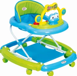 Cute cartoon frog 8 wheels round baby walker in B- kids BM1943