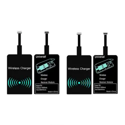 Лидер продаж на Amazon, универсальный комплект беспроводной зарядки Qi, передатчик, зарядное устройство, адаптер, приемник, подставка, катушка, Type-C, микро-USB