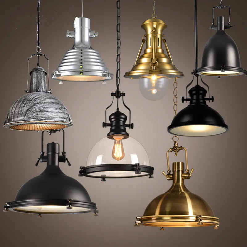Simig lighting industrial vintage design chandelier hanging light simple restaurant bar commercial lustre