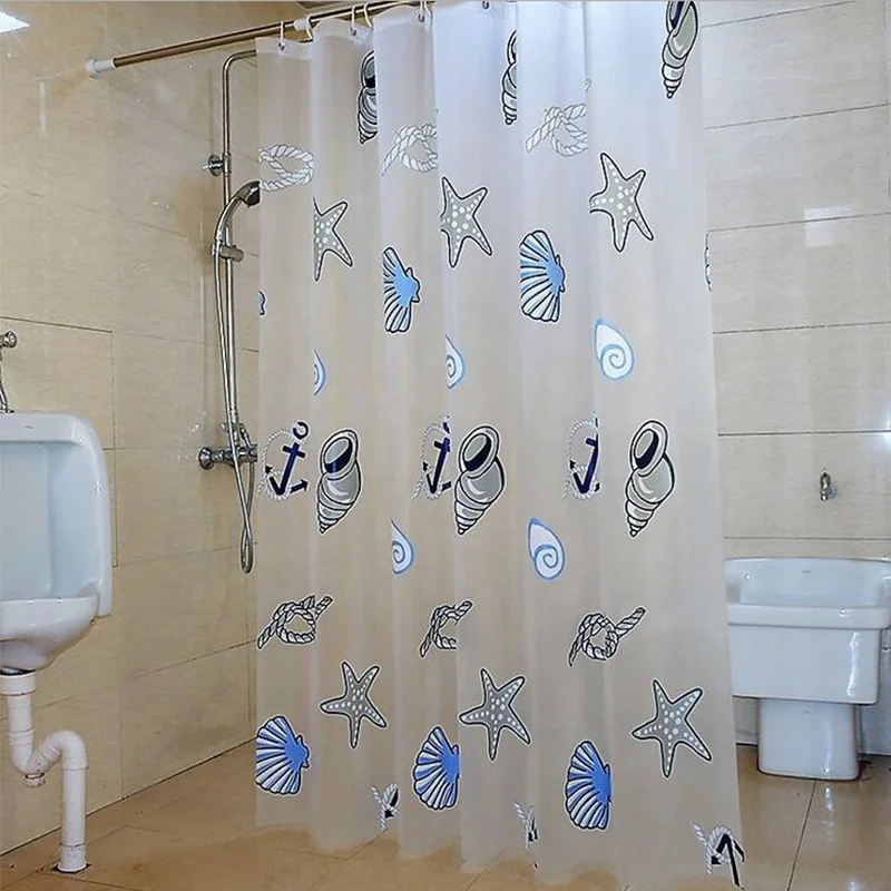 customized printing clear vinyl 72'x72' bathroom shower curtain liner