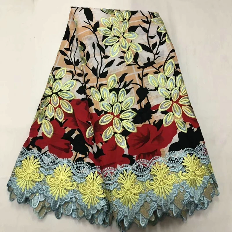 Оптовая цена, африканская кружевная ткань с восковой вышивкой H & D, горячая Распродажа, дизайнерская ткань с принтом