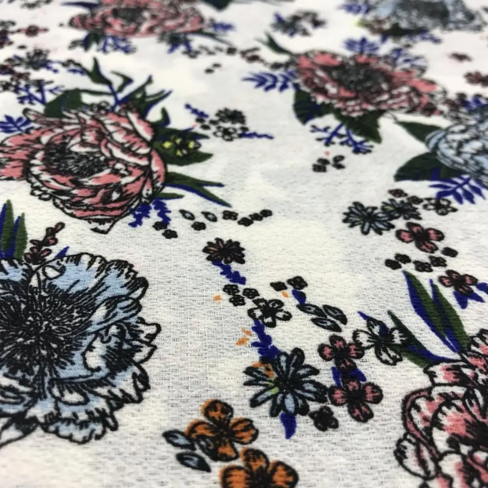 CHINESE STYLE FLOWER PATTERN AND TERYLENE SPANDEX WOVEN FABRIC