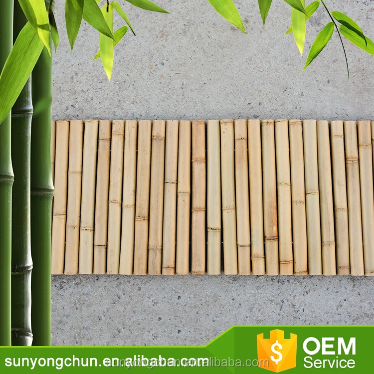 New designed flower plant protection uneven black bamboo border edge