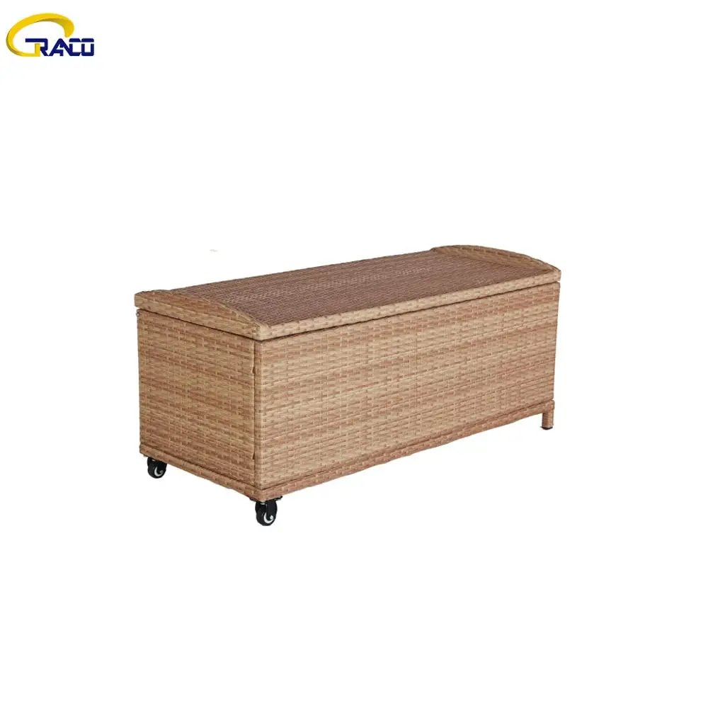
Garden rattan outdoor cushion box high quality rattan cushion box 