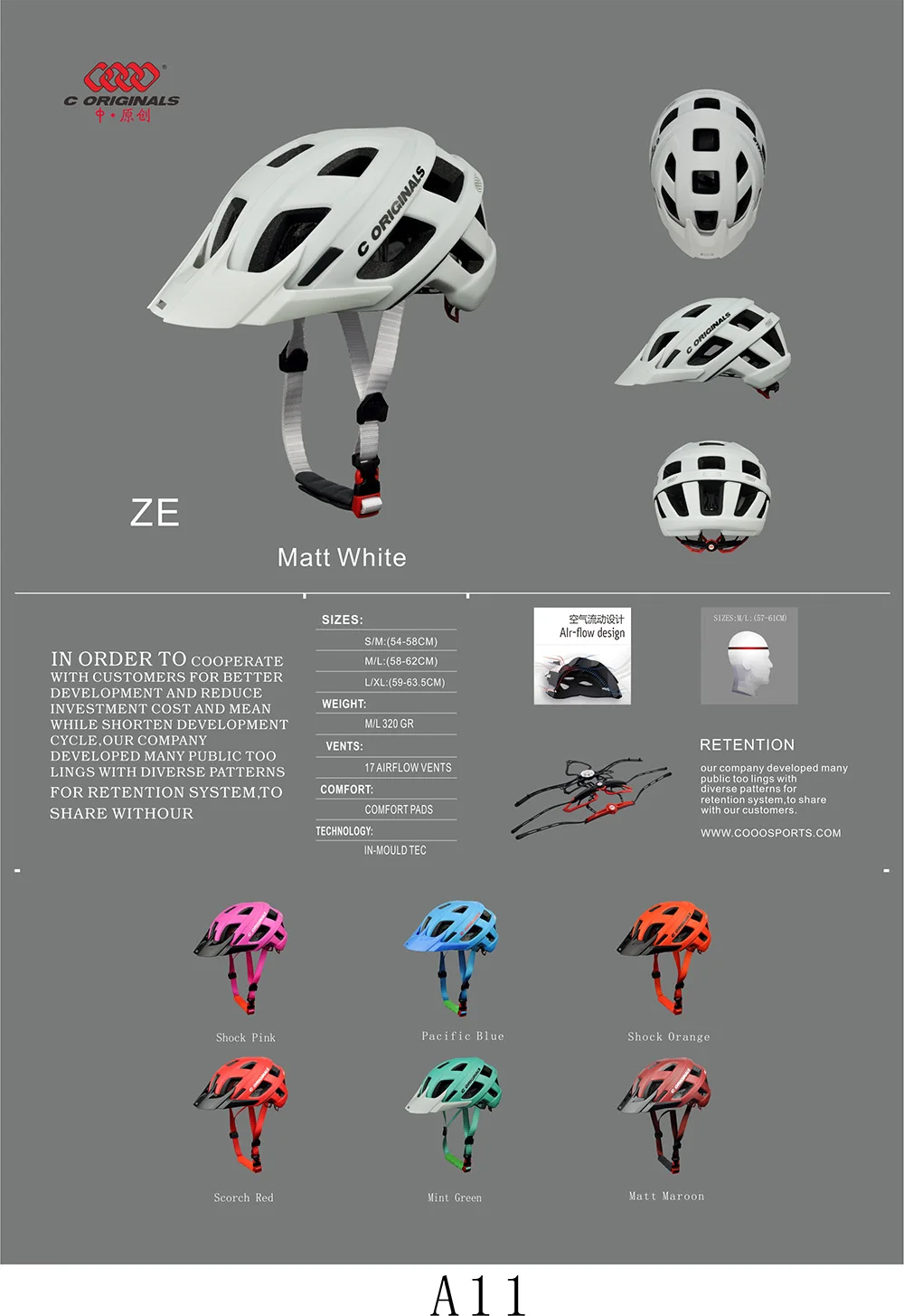 Latest design Matt White Color  High Quality MTB Enduro helmet with sun visor ZE