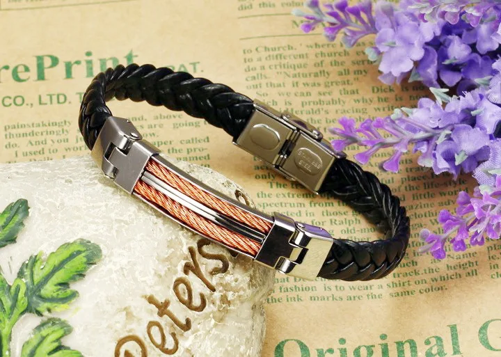 
2018 Genuine Leather Alloy Buckle Man Bracelet Accessories 