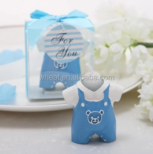 Wedding Baby Candle/ Blue Boy Cloth Candle