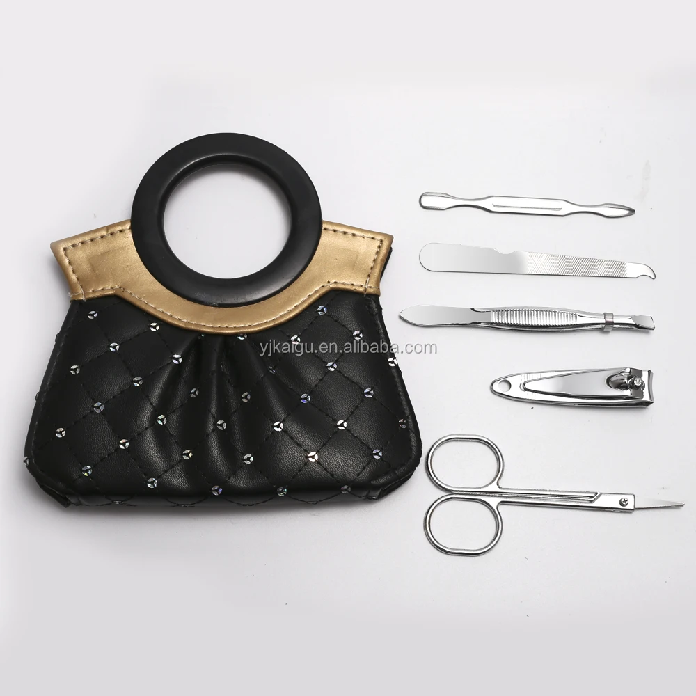 customized lady PU manicure set,promotion gift manicure set