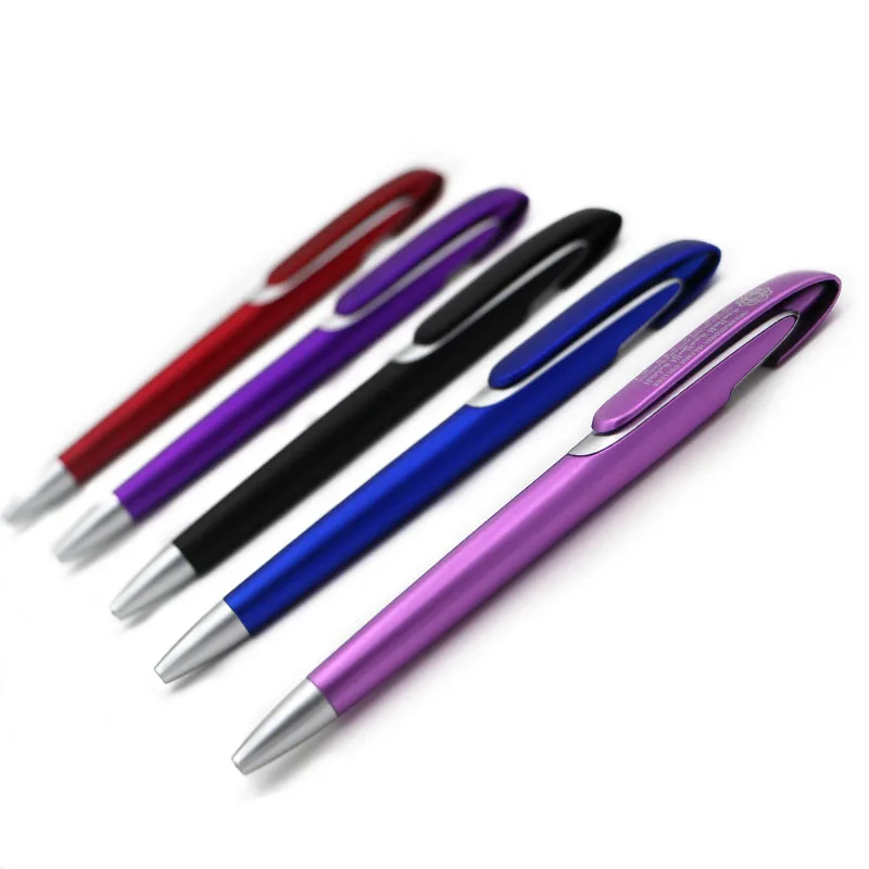 Flat custom logo spray advertising ballpoint pen for promotion