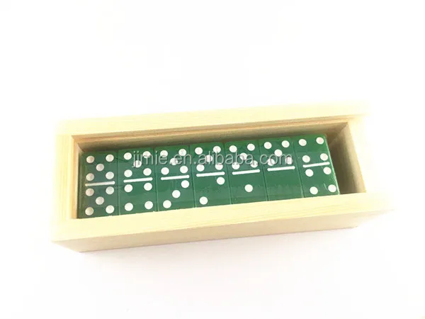 
promotional acrylic mini domino game set with wooden box,custom mini domino set 