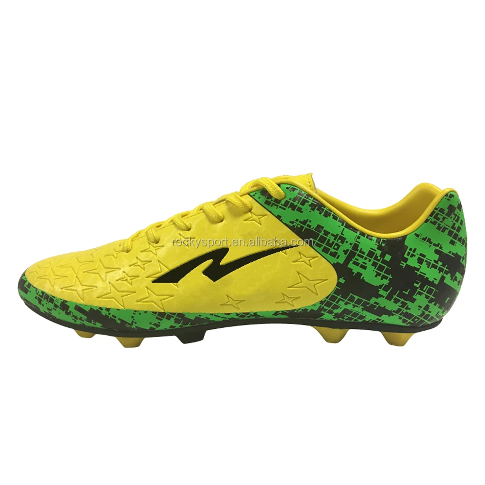 New style top quality soccer spike running shoes with PU football shoes