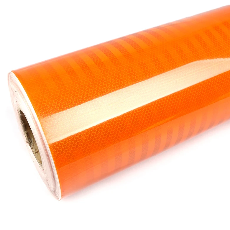 Engineering Grade Stripe Sheeting PVC Reflective Film For Traffic Signs