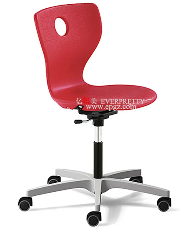 Swivel College Student Plastic Single Movable Chair Lab Stool for School Student