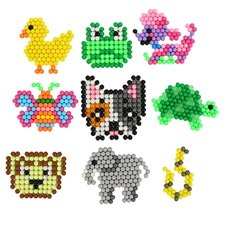 Diy Cartoon Animal Sex Plastic Fuse Beads Kit Chain Animal Intelligent Toys Beads Set Kids for Children