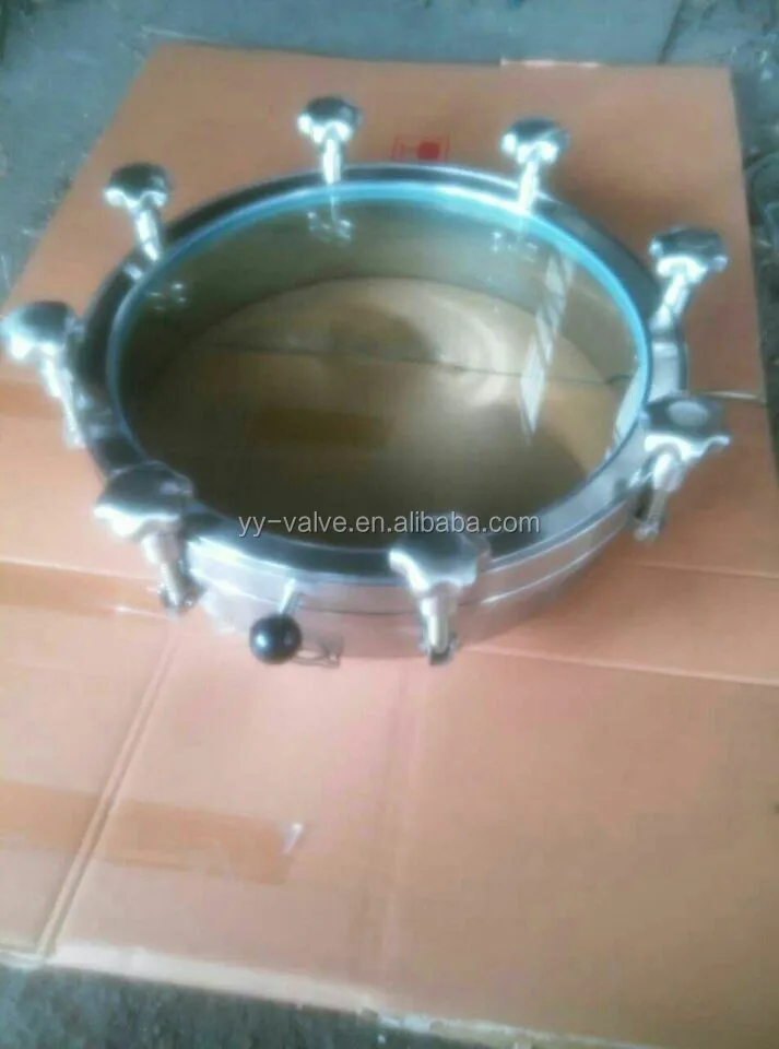 
Professional China manufacturer cheap price Sanitary stainless steel pressure manhole cover manway door with full sight glass 