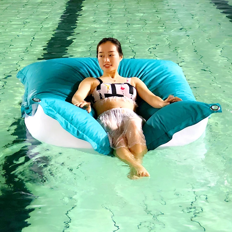 Custom Wholesale Summer Pool Bean Bag Popular Outdoor Beach Bean Bag Large Waterproof Floating Bean Bag Lazy Sofa